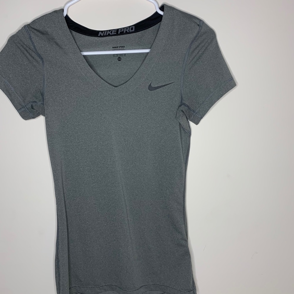 nike pro vneck dri fit tee